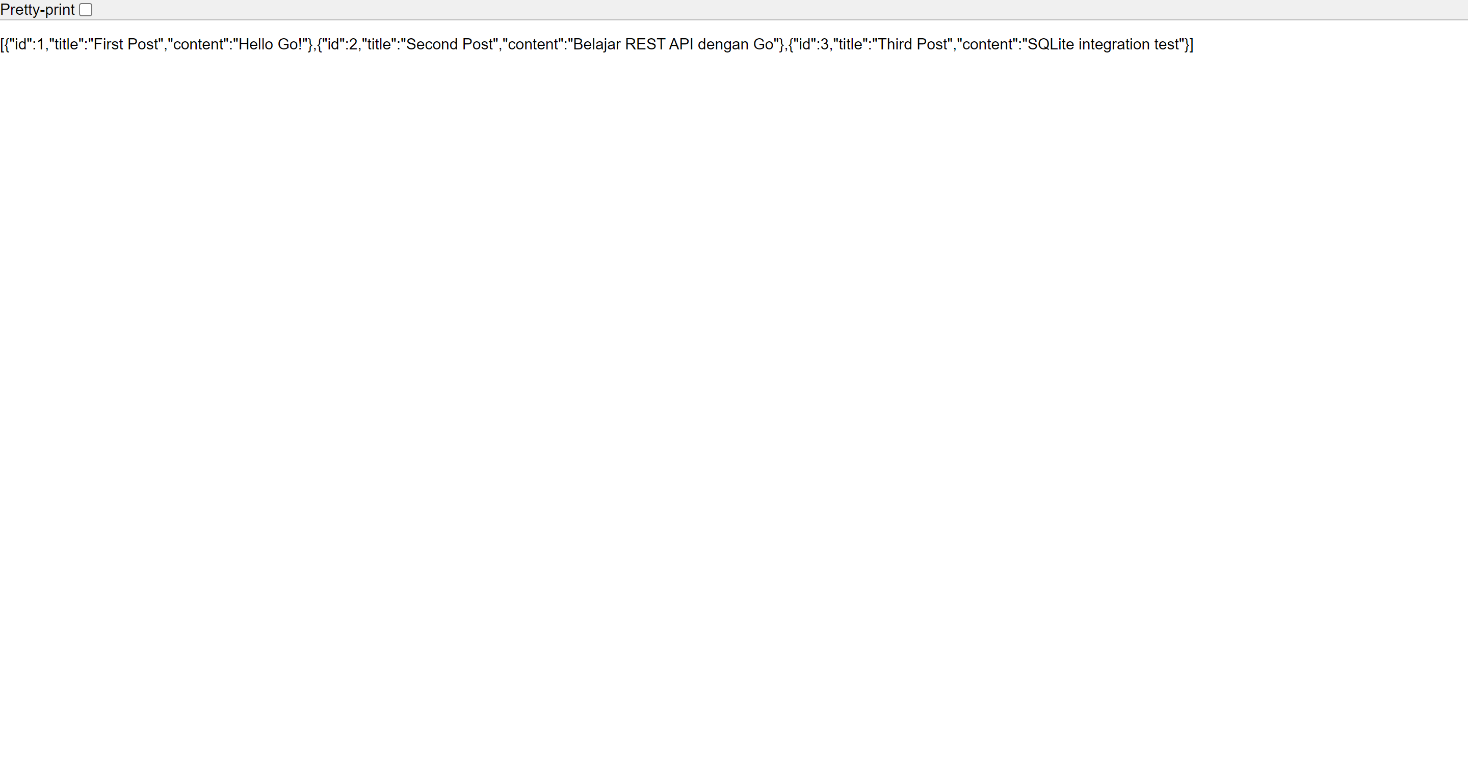 Python REST API JSON output